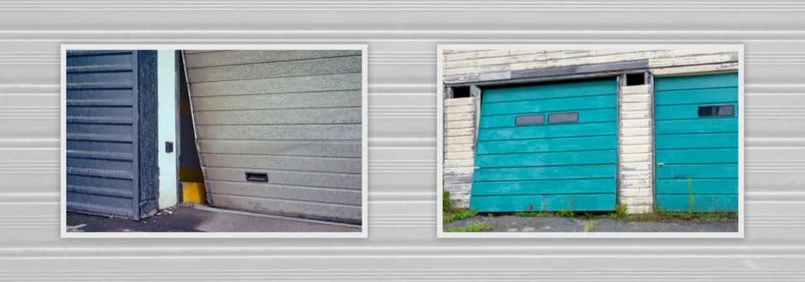 Crooked Aluminum Garage Door Repair in Markham, Ontario