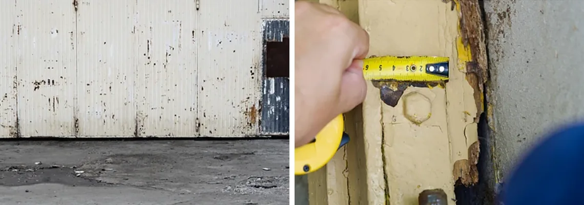 Lift Master Rusty Garage Doors in Markham, Ontario
